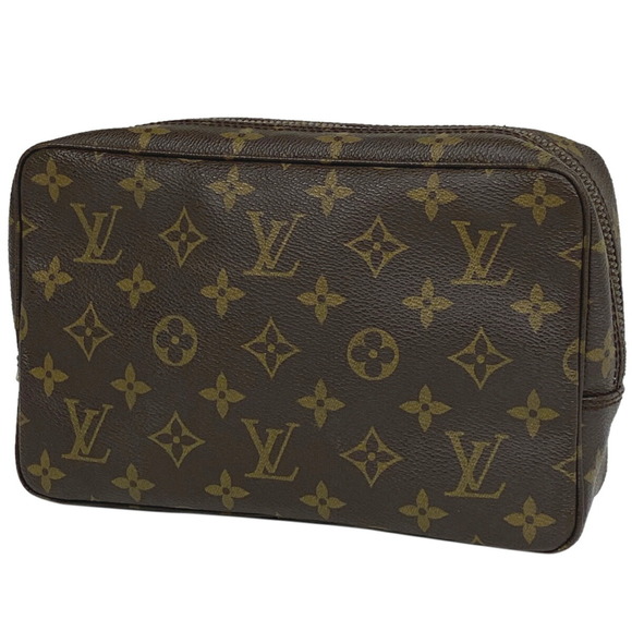 Louis Vuitton Toilette Makeup Monogram Bag Truss Brown Pouch Cosmetic - Picture 1 of 6